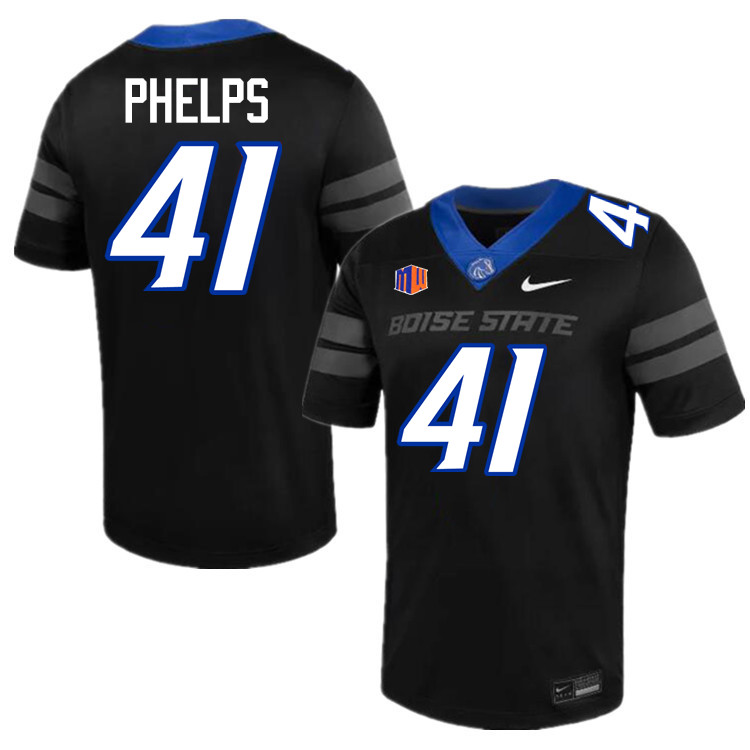 Boen Phelps Jersey, Boise State Broncos College Football Jersey College Uniforms-Black  Boen Phelps Jersey, Boise State Broncos College Football Jersey College Uniforms-Black